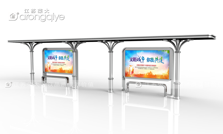 不銹鋼候車亭，打造安全舒適的公交車站配圖