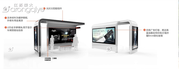 太陽(yáng)能公交站臺(tái)燈箱